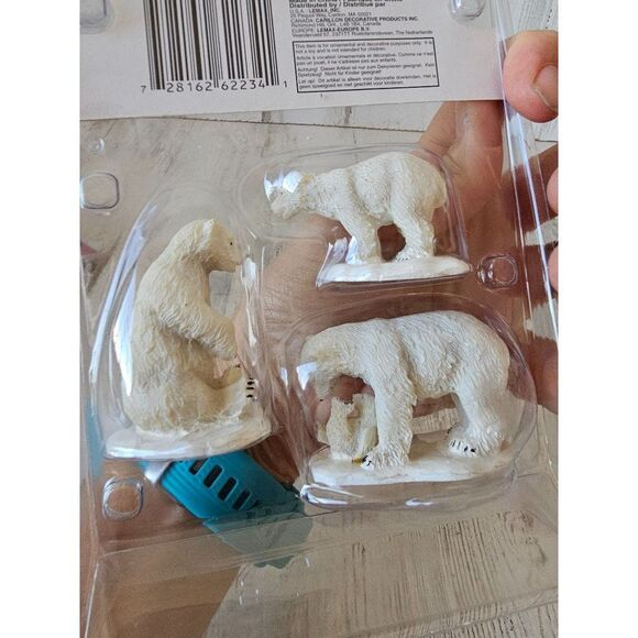 Lemax polar bears set mom playing Xmas village new 2006 - Picture 5 of 5